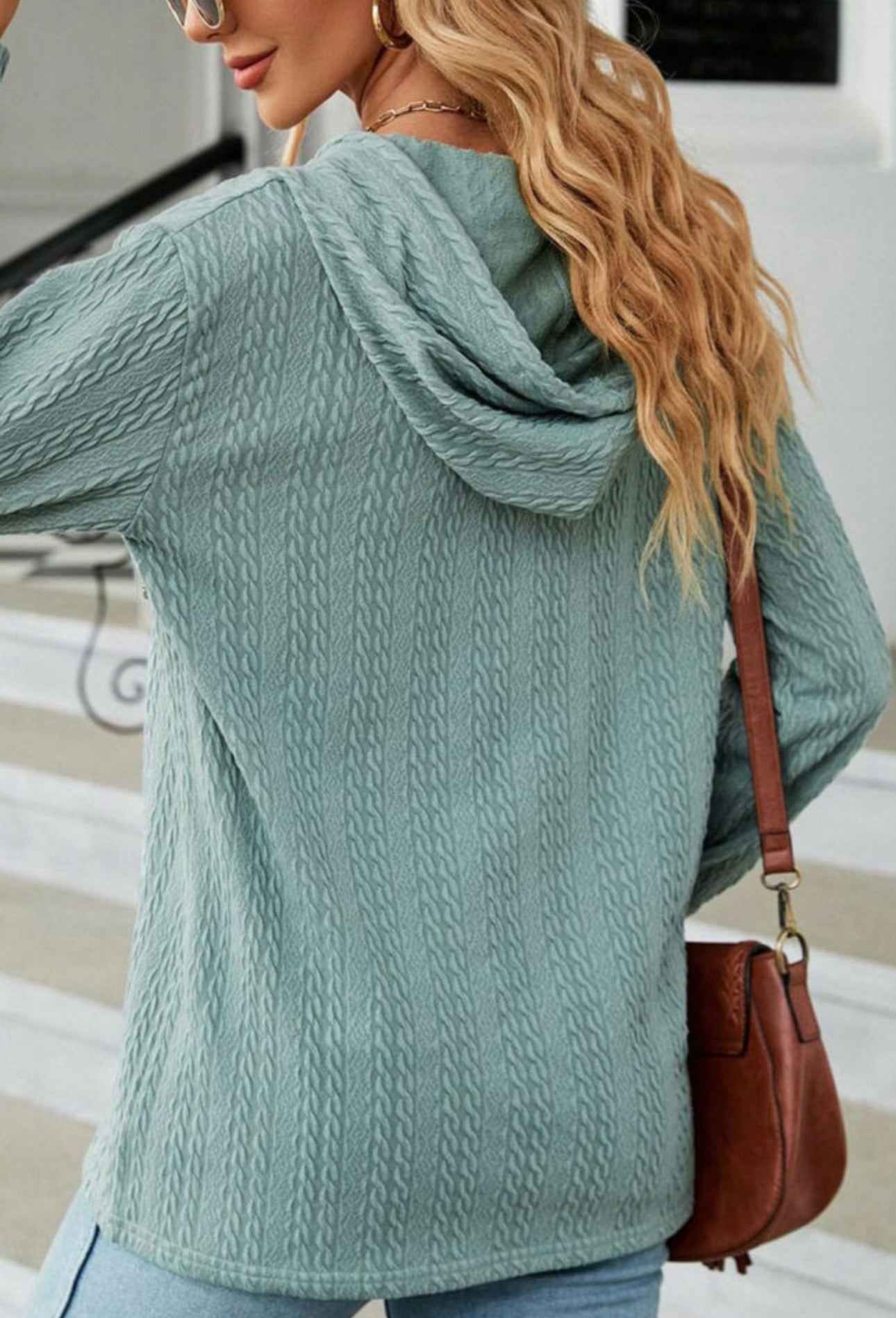 Mint Green Hooded Long Sleeve