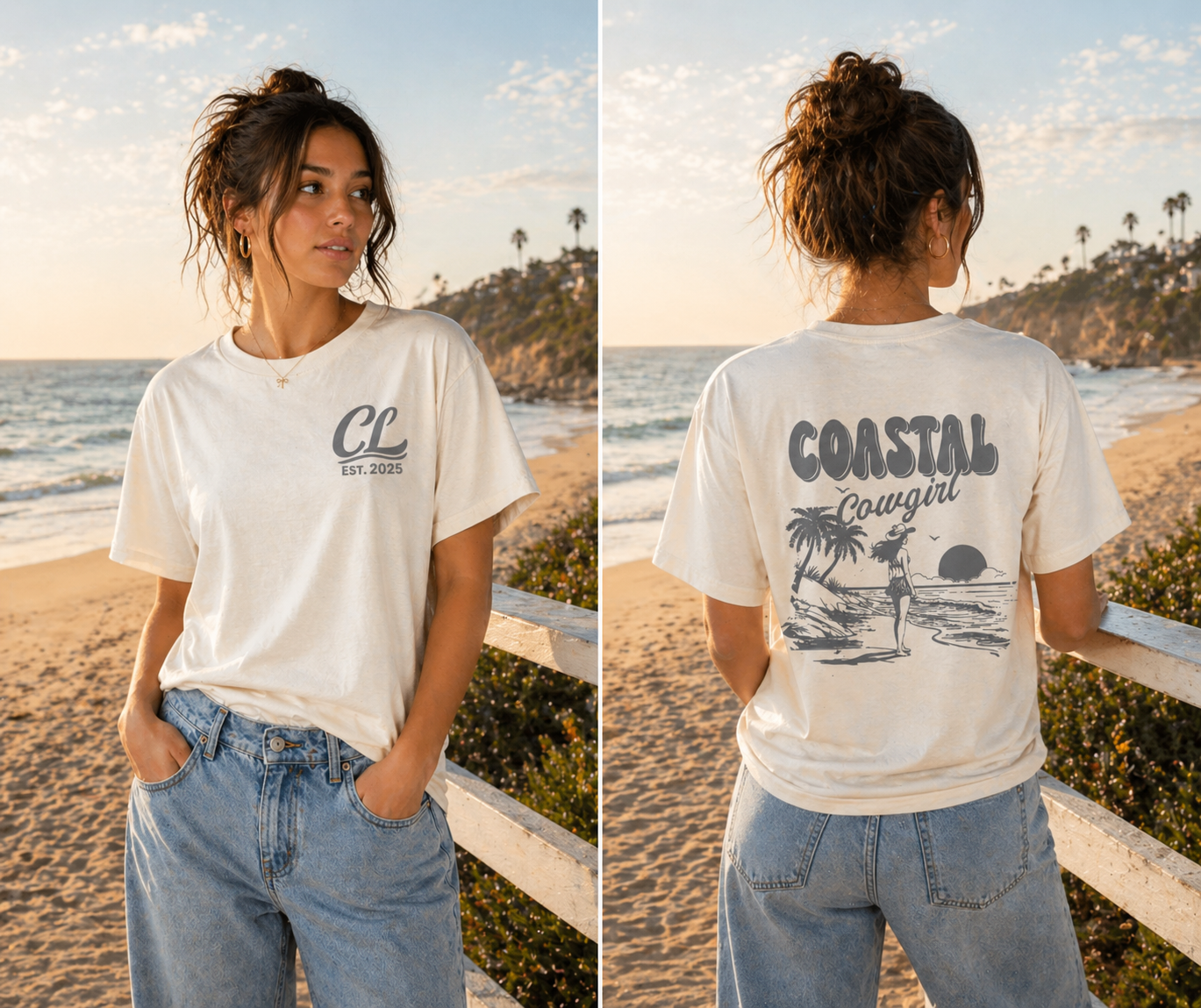 Tan Coastal Cowgirl T shirt